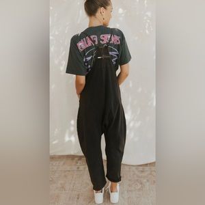 Free People Movement Hot Shot Onesie in Washed Black